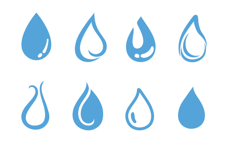 water drop logo and symbol vector v original