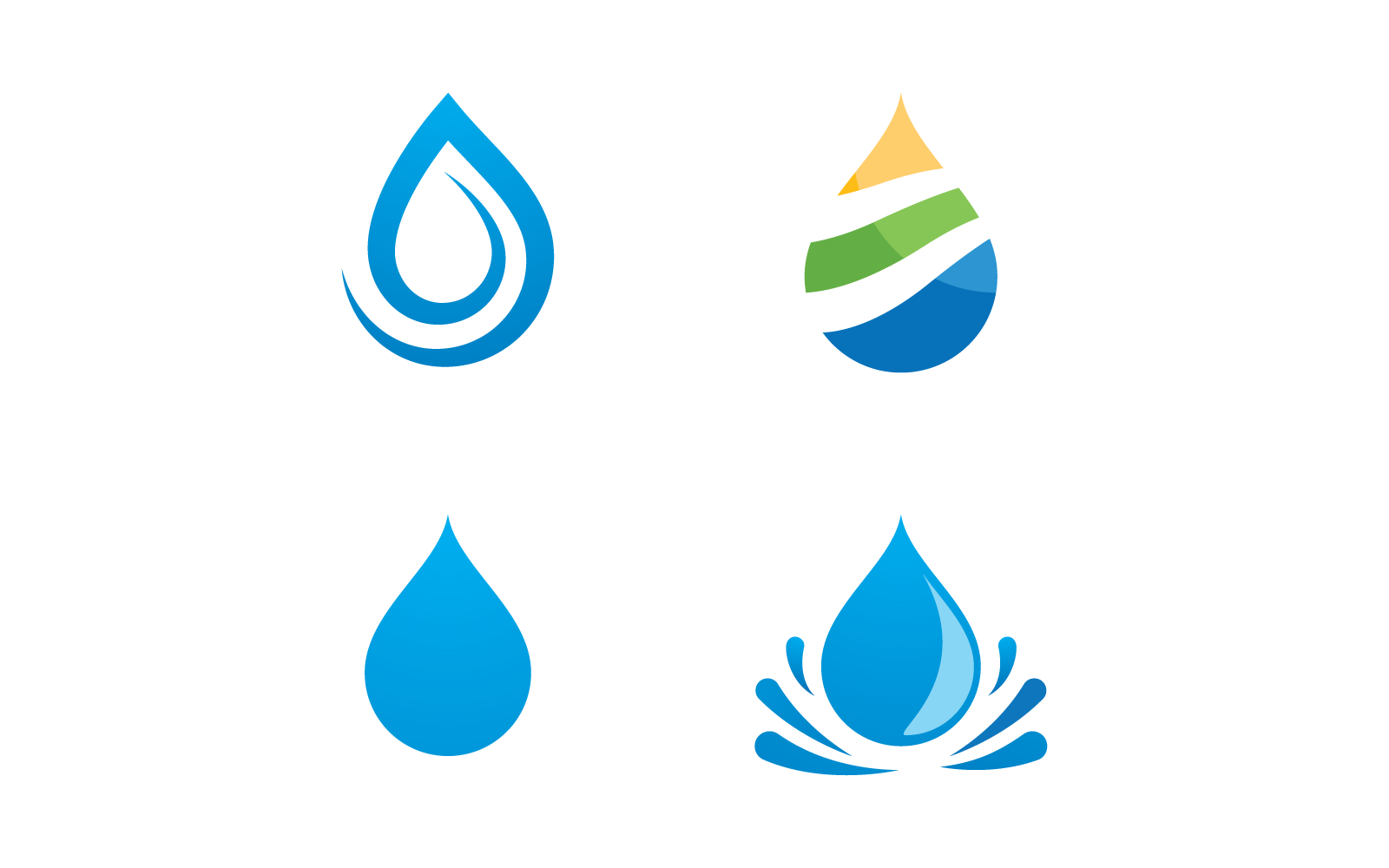 water drop logo icon flat design vector original