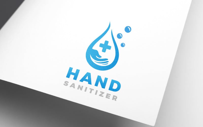 water drop sanitizer hand wash logo design original