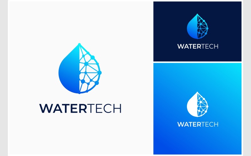 water drop technology logo original