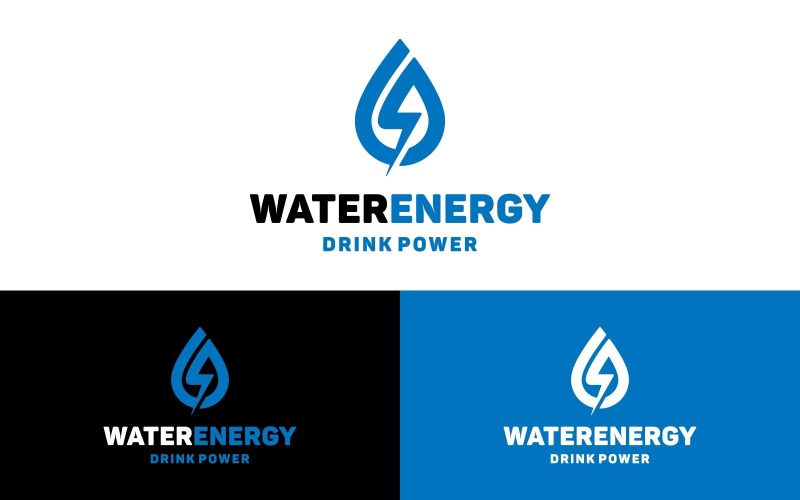 water energy drink power logo original