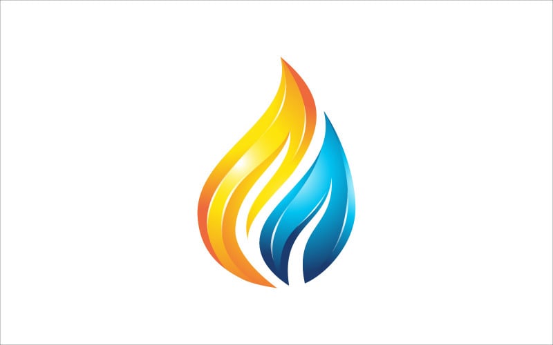 water flame vector logo original