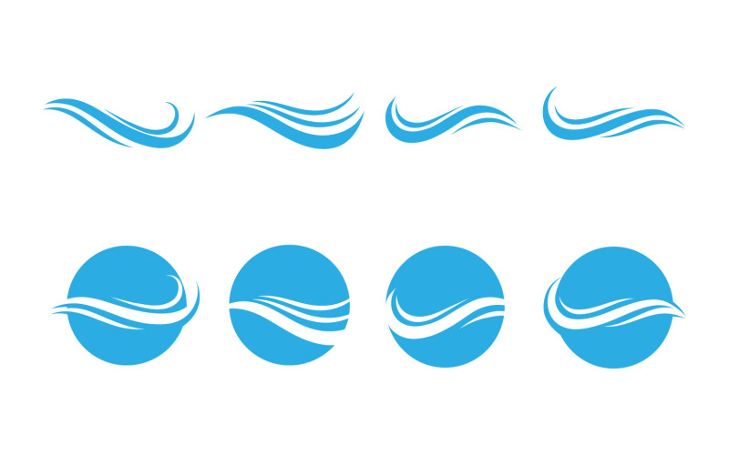 water wave icon vector illustration design logo v original