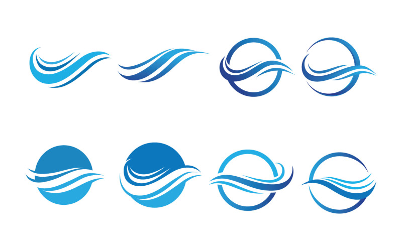 water wave icon vector illustration design logo v original