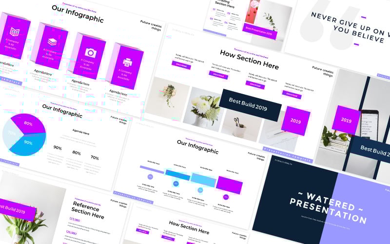 watered future powerpoint template original