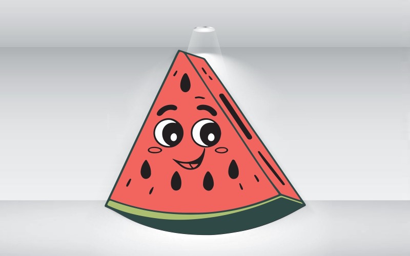 watermelon triangle slice with eyes and mouth for juice original