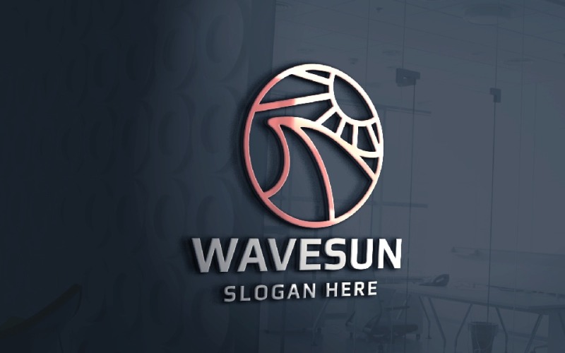 wave sun travel professional logo original