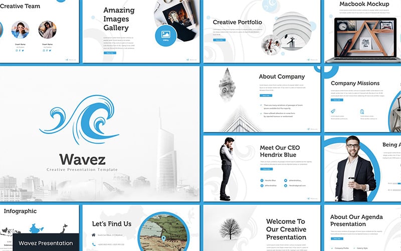 wavez powerpoint template original