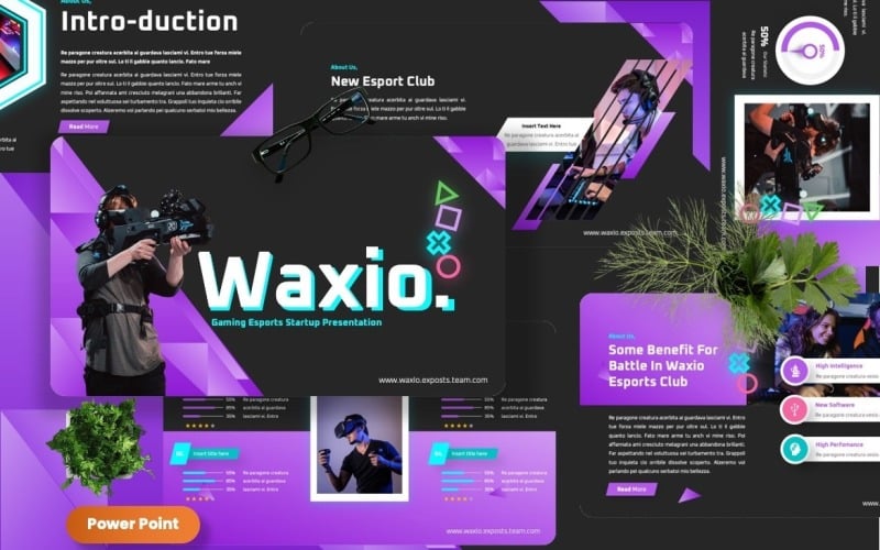 waxio gaming esports powerpoint template original
