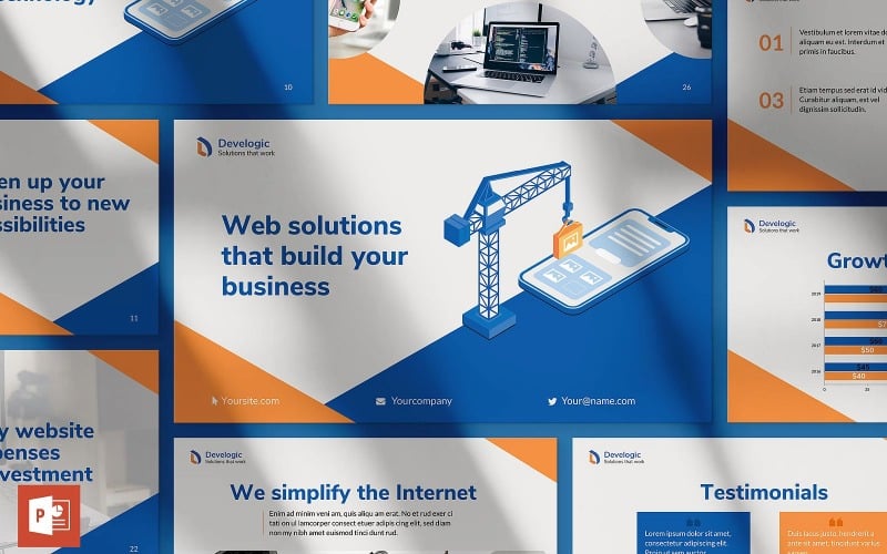 web and mobile app development presentation powerpoint template original