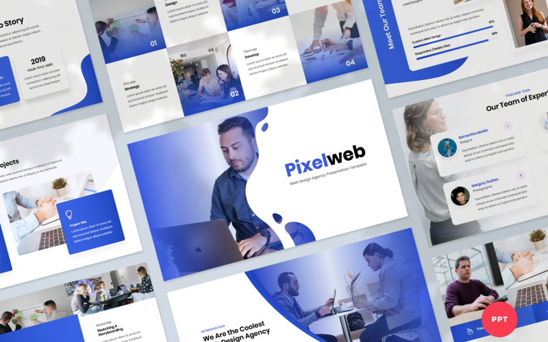 web design agency presentation powerpoint template original