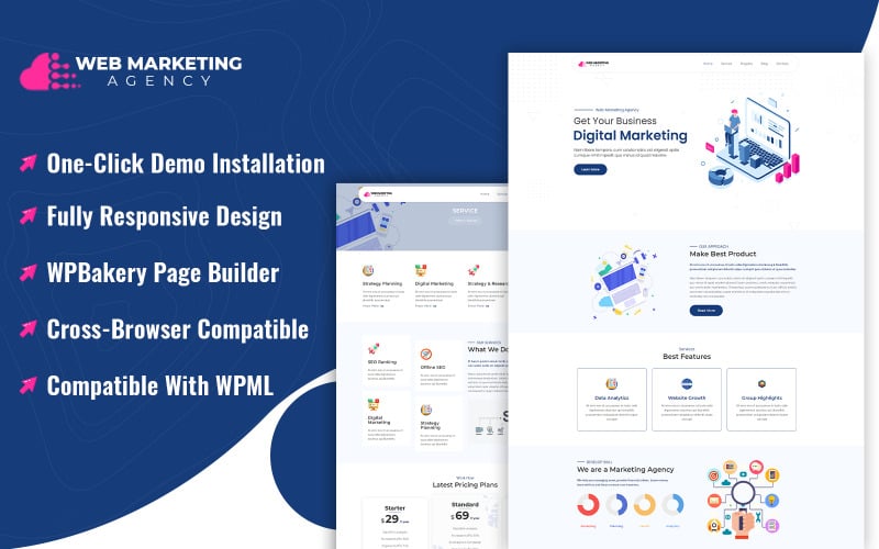 web marketing agency wordpress theme original