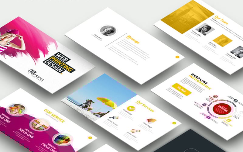 web paintinc identity print set powerpoint template original