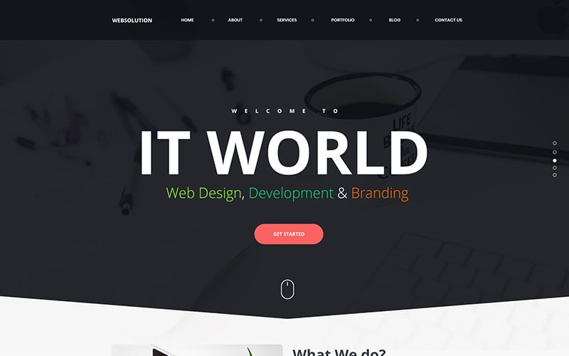 web solution landing page template original