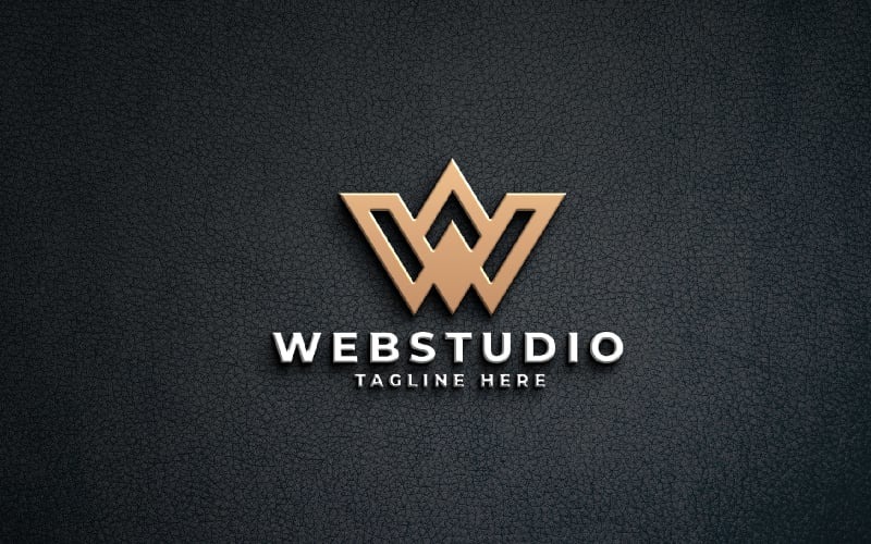 web studio letter w logo template original