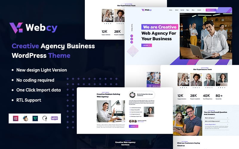 webcy creative agency business wordpress theme original