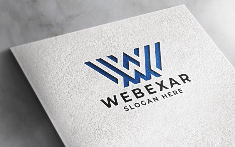 webexar letter w professional logo original