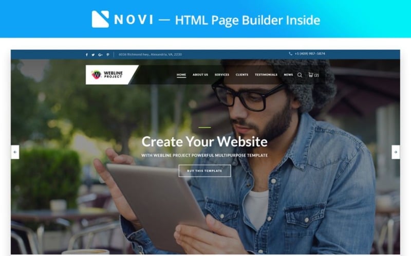 webline project corporate with novi builder landing page template original