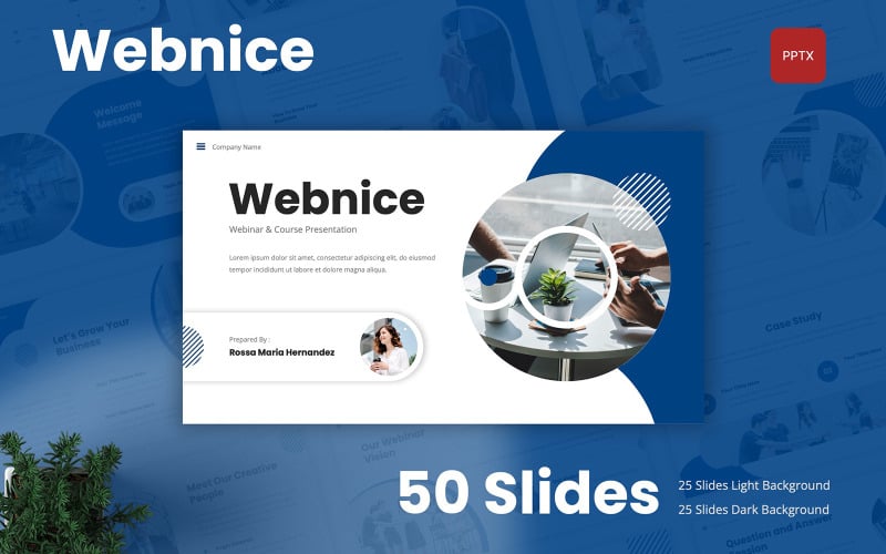 webnice webinar amp course powerpoint template original