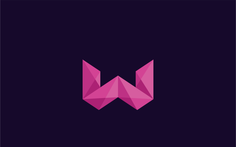 website letter w logo template original