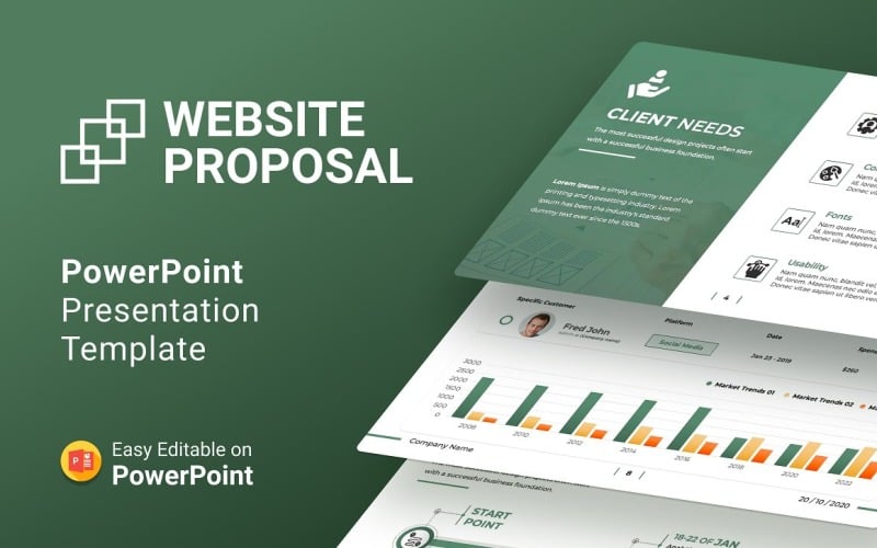 website proposal presentation powerpoint template original