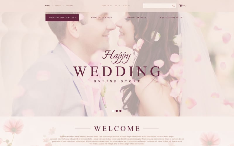 wedding store prestashop theme original
