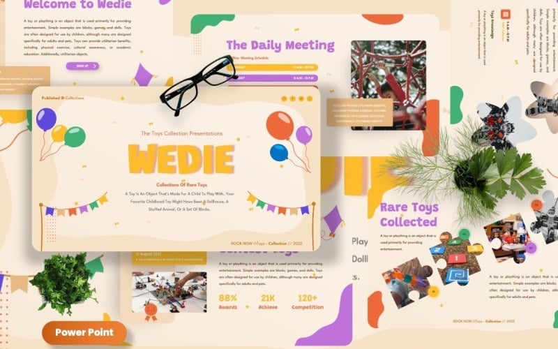 wedie toys powerpoint template original
