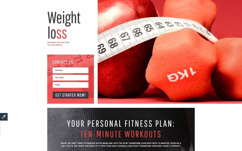 weight loss responsive landing page template original