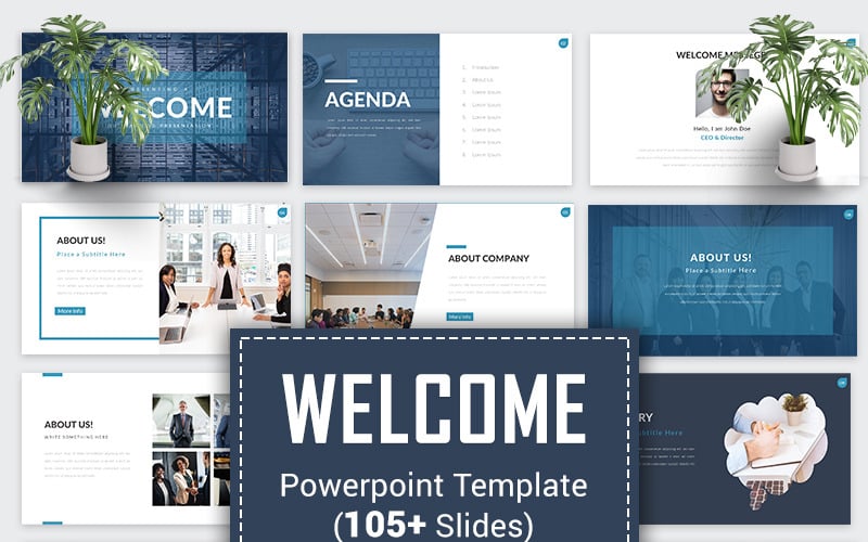 welcome business powerpoint template original