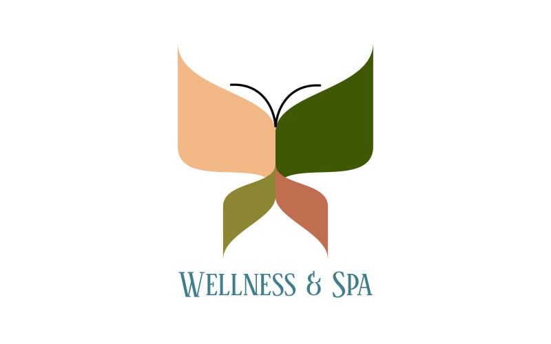 wellness and spa modern logo template vector design graphic white original