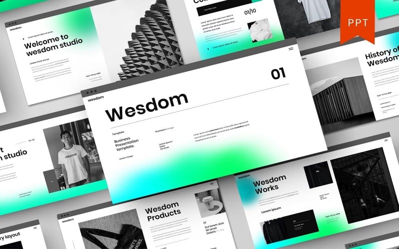 wesdom powerpoint template original