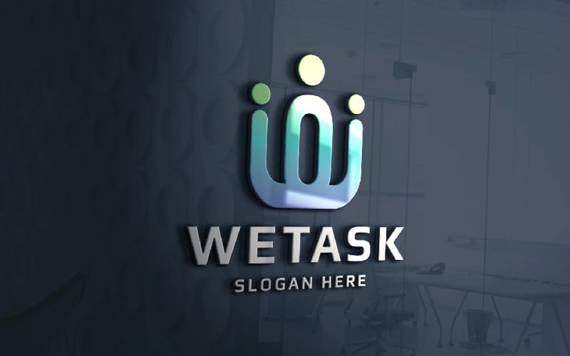 wetask letter w logo template original