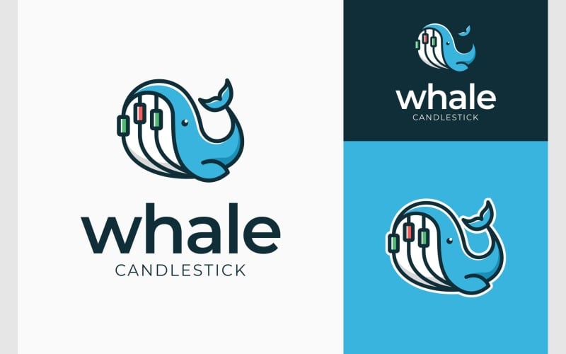 whale fish candlestick logo original