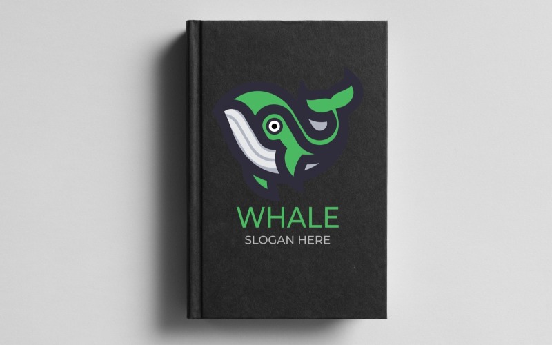 whale logo tamplate design original