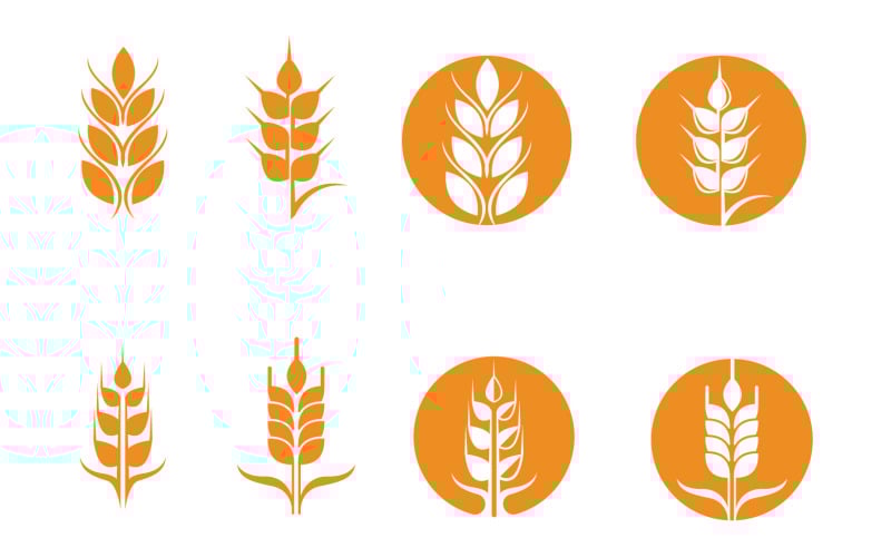 wheat rice logo and symbol vector v original