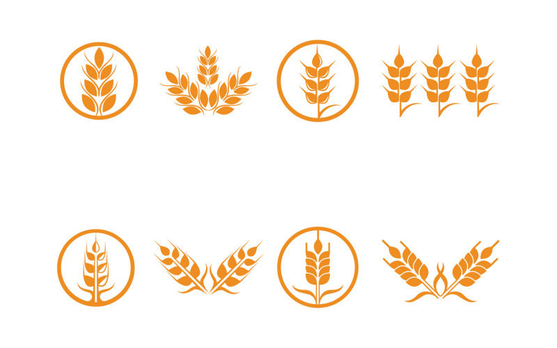 wheat rice logo and symbol vector v original