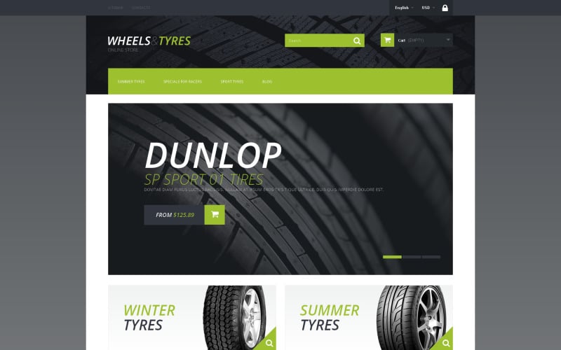 wheels and tyres prestashop theme original