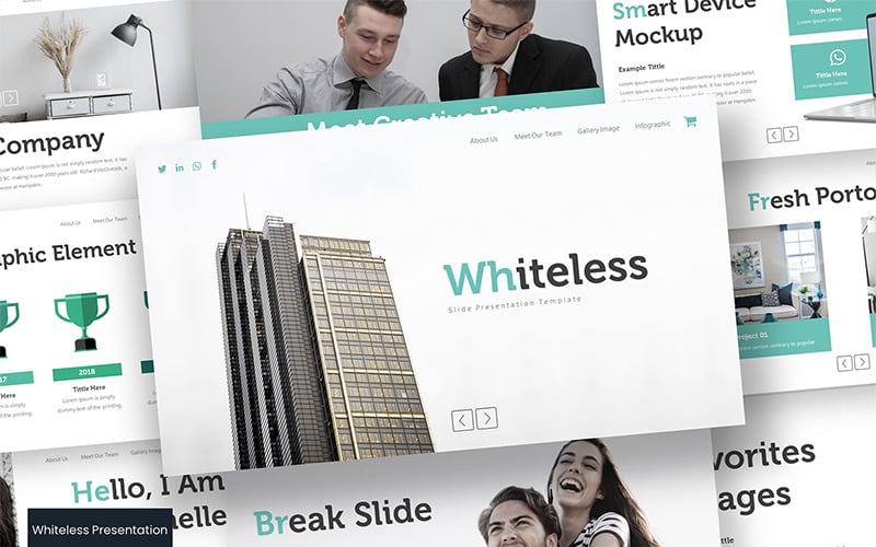 whiteless powerpoint template original