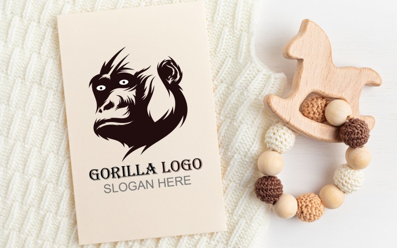 wild life gorilla logo template original