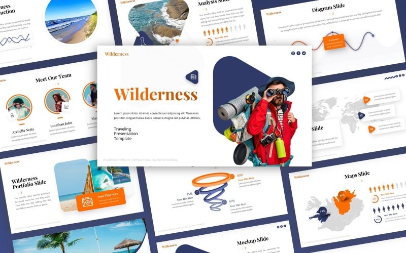wilderness traveling multipurpose powerpoint template original