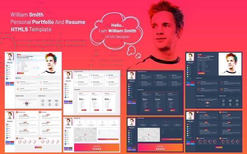 williamsmith personal cvresume html template original