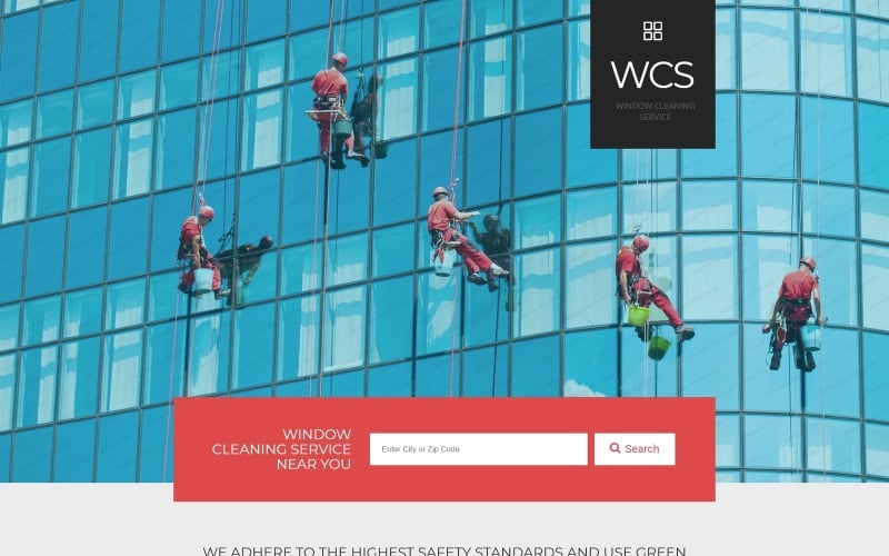 window cleaning responsive landing page template original