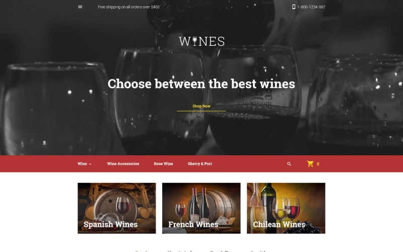 wines prestashop theme original