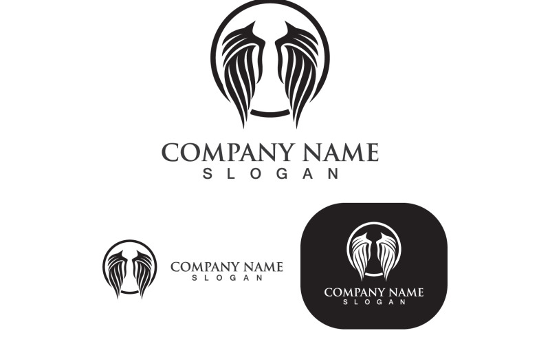 wing falcon bird logo template vector v original