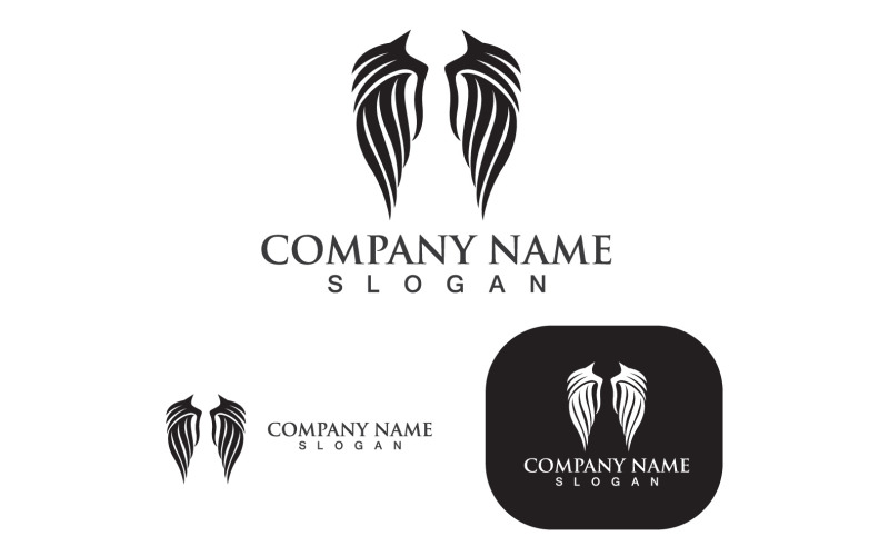 wing falcon bird logo template vector v original