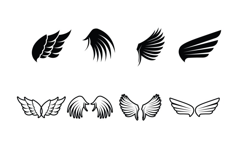 wing logo bird red pack vector v original