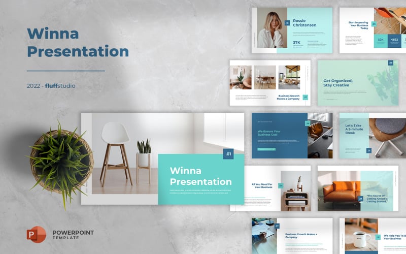 winna minimalist multipurpose powerpoint template original