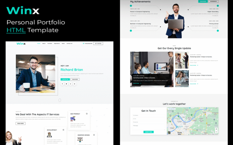 Winx Personal Portfolio Html Template Template Witch