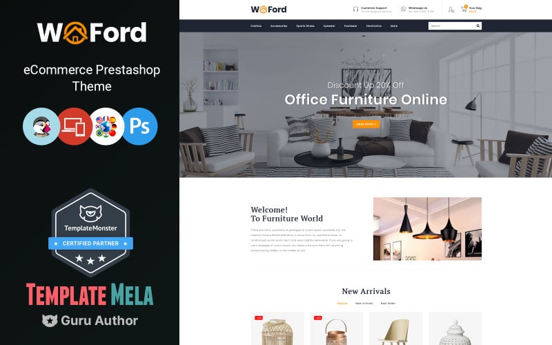 woford furniture and decor prestashop theme original