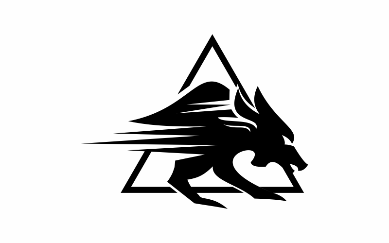 wolf animal logo template original